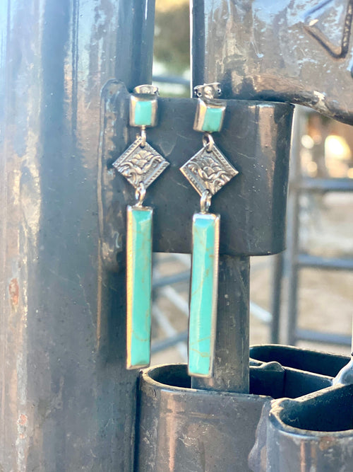 Shop Envi Me Earrings Turquoise The Sterling & Real Turquoise Drop Earring
