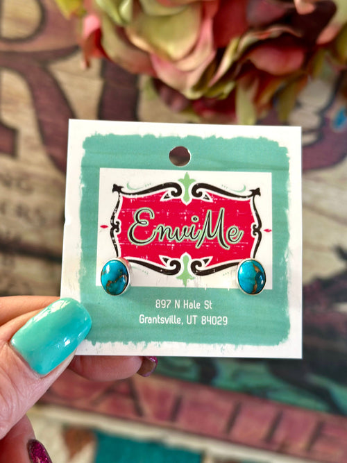 Shop Envi Me Earrings Silver The Sterling & Turquoise Stud Earring