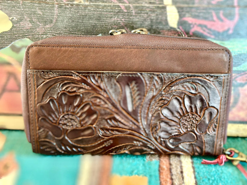 Shop Envi Me Accessories The STS Westward Tooled Leather Organizer Wallet