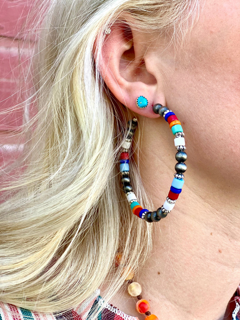 Shop Envi Me Earrings The Summer Beads Hoop Earring
