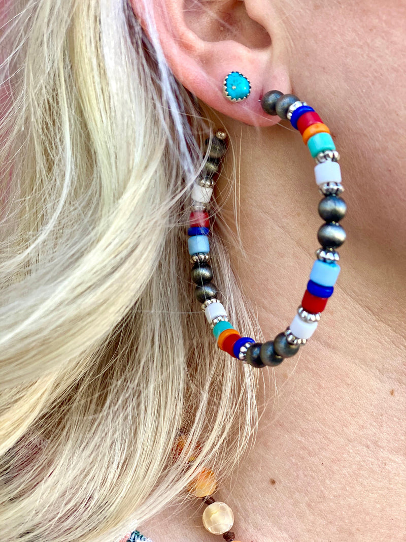 Shop Envi Me Earrings The Summer Beads Hoop Earring