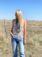 Shop Envi Me Tops and Tunics The Summer Santa Barbara Embroidered Tank