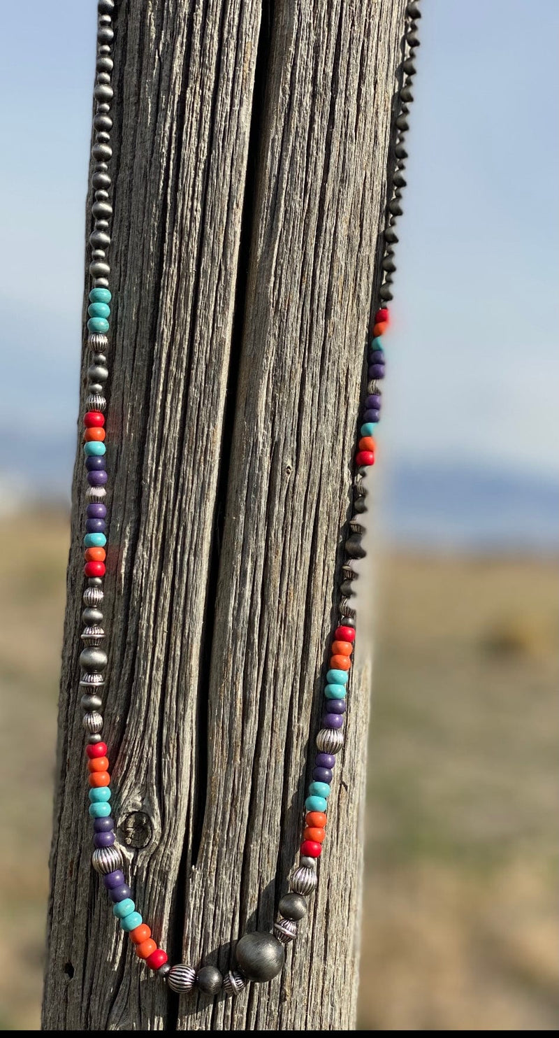 Shop Envi Me Jewelry Silver The Tacoma mULTI Colors Navajo Pearl Beads