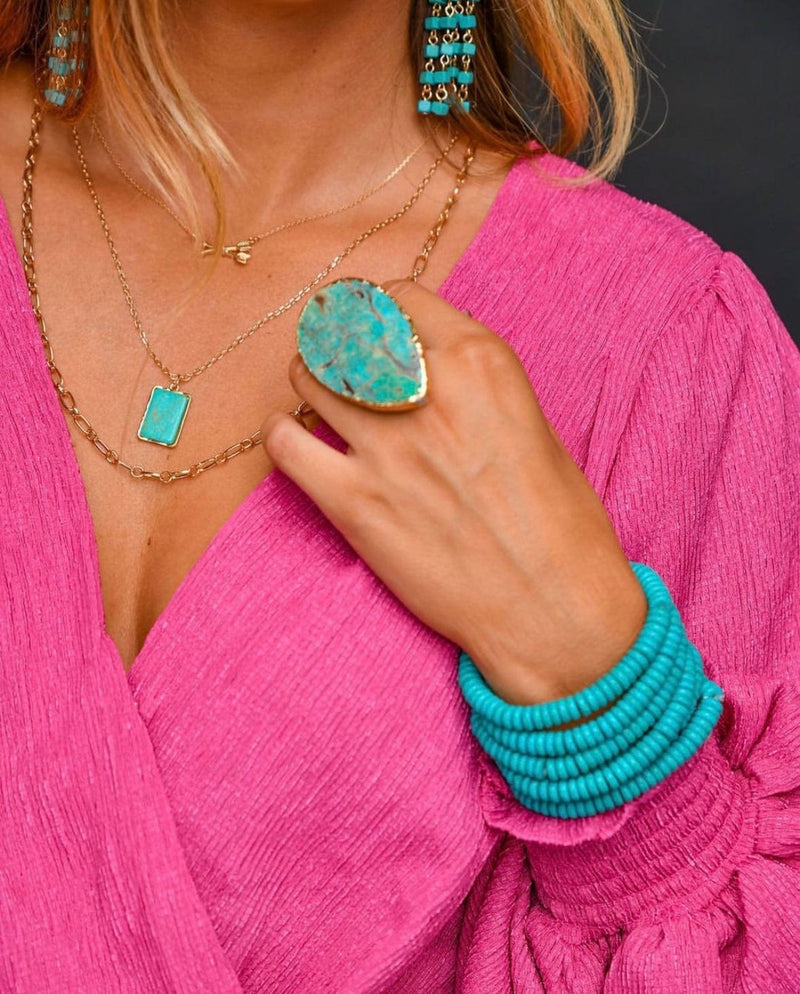 Shop Envi Me Earrings Turquoise The Tacoma Turquoise & Silver Ring