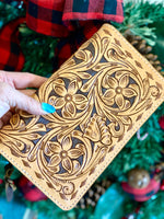 Shop Envi Me Accessories Tooled Leather The Tallahassee Tooled Leather Clutch Organizer Wallet