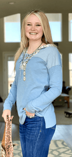 Shop Envi Me Tops and Tunics The Teal Tulsa Lace Up Top