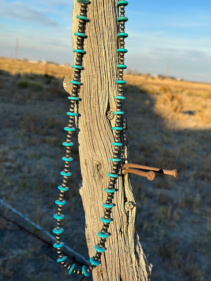 Shop Envi Me Necklaces The Tessa Turquoise & Navajo Pearl  Necklace
