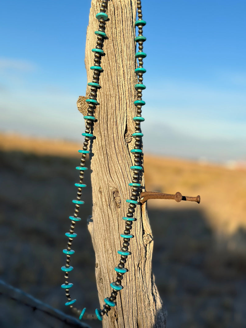 Shop Envi Me Necklaces The Tessa Turquoise & Navajo Pearl  Necklace