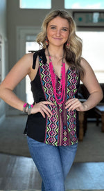 Shop Envi Me Tops and Tunics The Tetons Embroidered Tie Tank