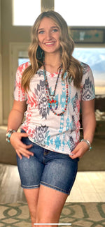 Shop Envi Me Tops and Tunics The Tetons Tribal V Neck Tee