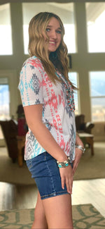 Shop Envi Me Tops and Tunics The Tetons Tribal V Neck Tee