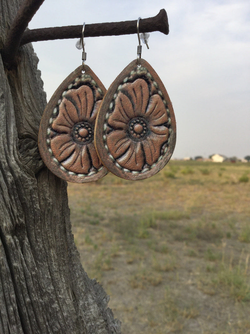 Shop Envi Me Earrings The Tooled Leather Sunflower 🌻 Earring