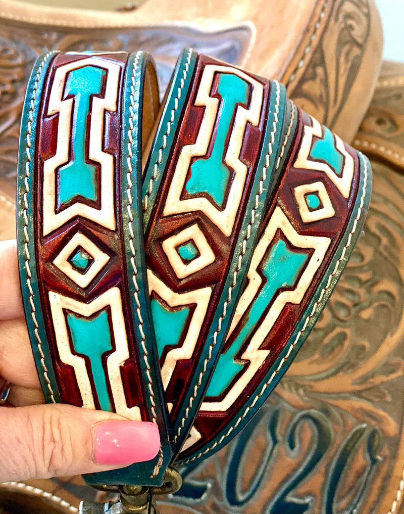 Shop Envi Me Arrows The Tooled & Painted Leather Purse Straps