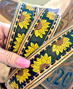 Shop Envi Me Buckstitched Sunflower The Tooled & Painted Leather Purse Straps