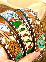 Shop Envi Me The Tooled & Painted Leather Purse Straps