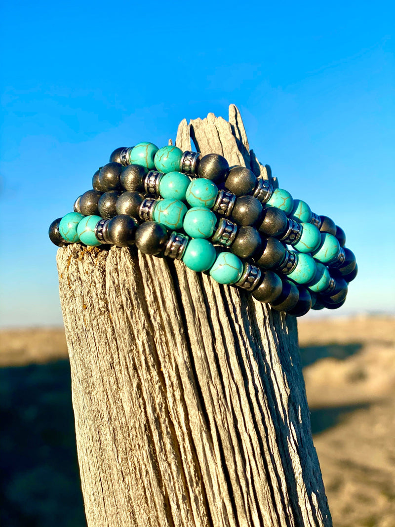 Shop Envi Me Jewelry One / Turquoise The Tucson Turquoise Stack Bracelet Set