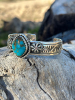 Shop Envi Me Bracelets Silver & Turquoise The Tulum Sterling Silver & Kingman Turquoise (Real) Southwest Cuff Bracelet