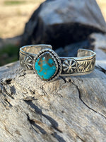 Shop Envi Me Bracelets Silver & Turquoise The Tulum Sterling Silver & Kingman Turquoise (Real) Southwest Cuff Bracelet