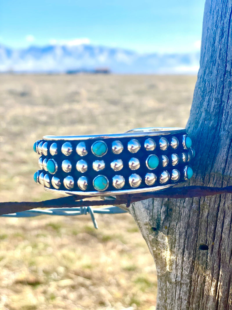 Shop Envi Me Bracelets Silver & Turquoise The Tulum Sterling Silver & Turquoise (Real) Southwest Cuff Bracelet