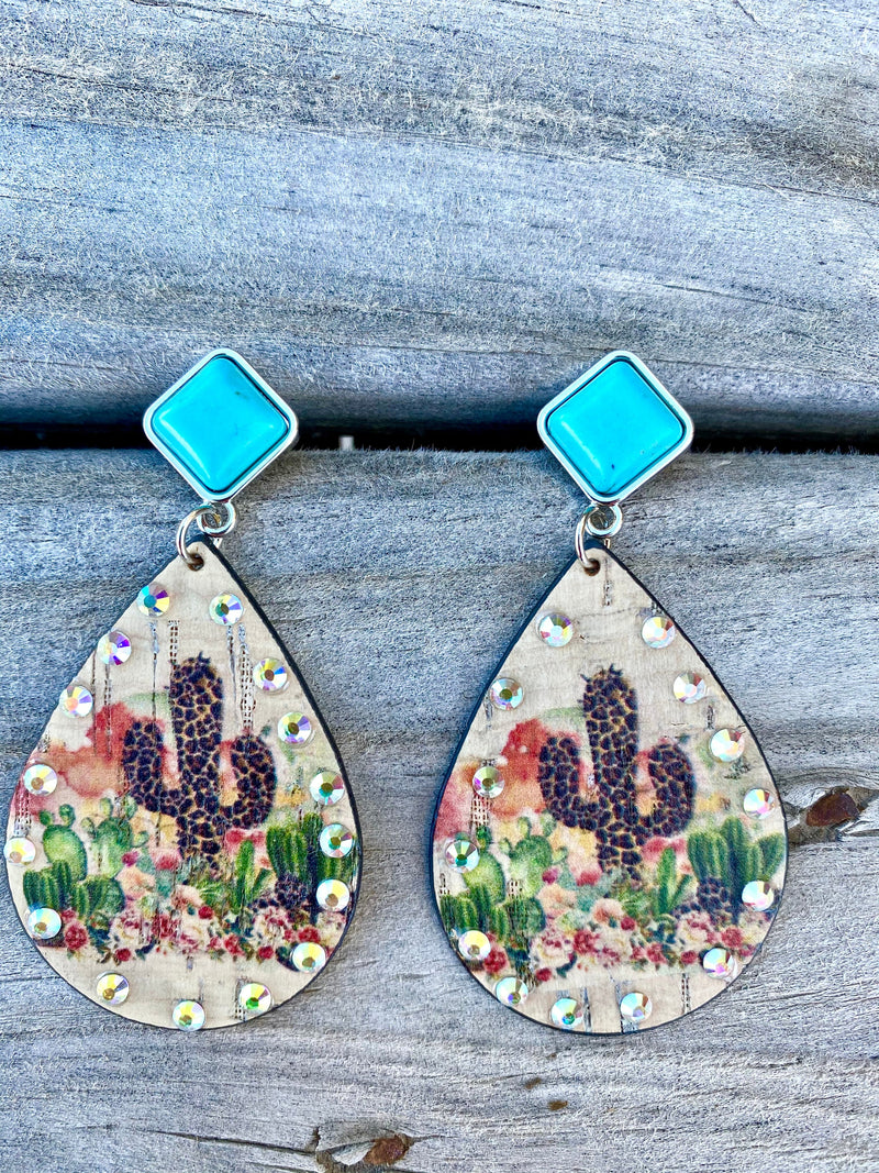 Shop Envi Me Earrings The Turquoise Cactus Earrings