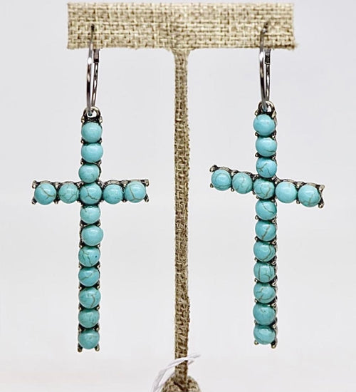 Shop Envi Me Earring Turquoise The Turquoise Calistoga Cross Earrings