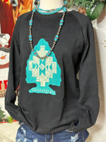 Shop Envi Me It's T-shirt Kinda Day The Turquoise Chenille Arrow Sweatshirt