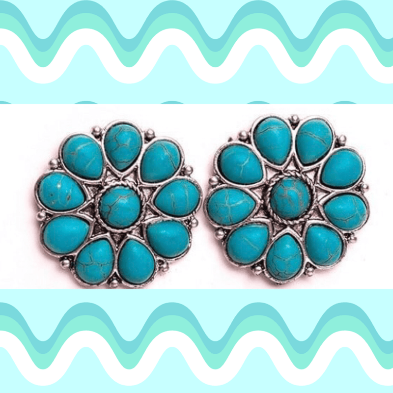 Shop Envi Me Earrings The Turquoise Cluster Earrings