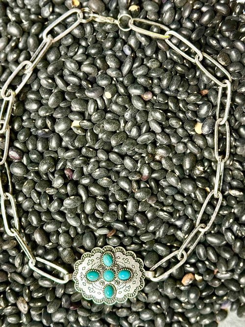 Shop Envi Me Necklaces The Turquoise Concho Chain  Necklace