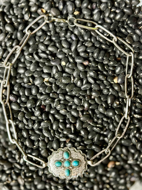 Shop Envi Me Necklaces The Turquoise Concho Chain  Necklace