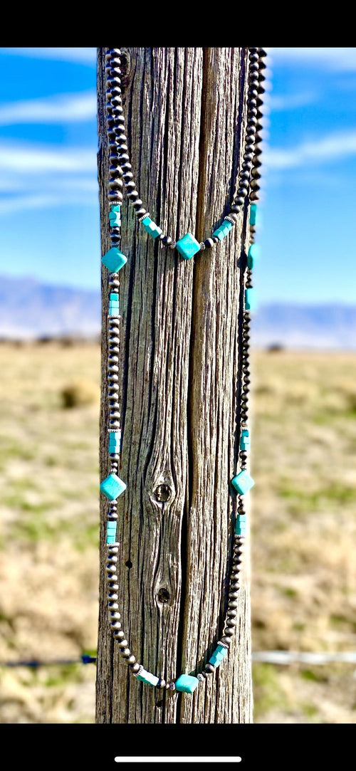 Shop Envi Me Necklaces The Turquoise Diamond Layering Necklace