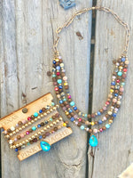 Shop Envi Me Jewelry Bracelet & Necklace Set / Multi The Turquoise Summer Turquoise Panache Necklace & Earring Set