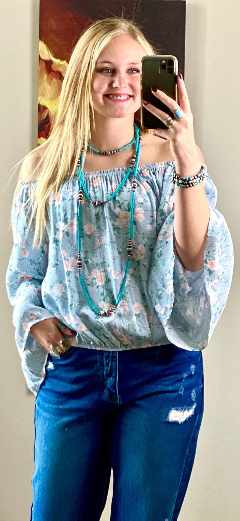 Shop Envi Me Tops and Tunics The Valencia Spring Floral  Top