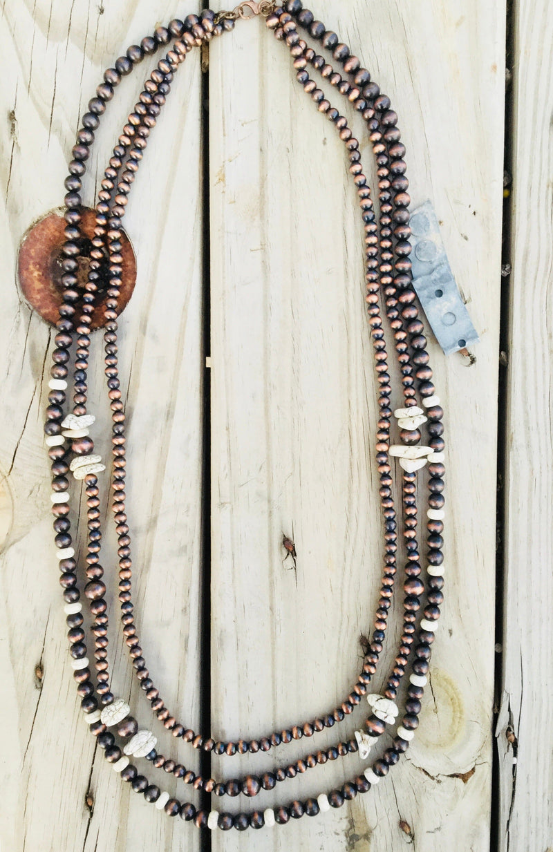 Shop Envi Me Necklaces The Wachovia Navajo Bead & Bone Necklace