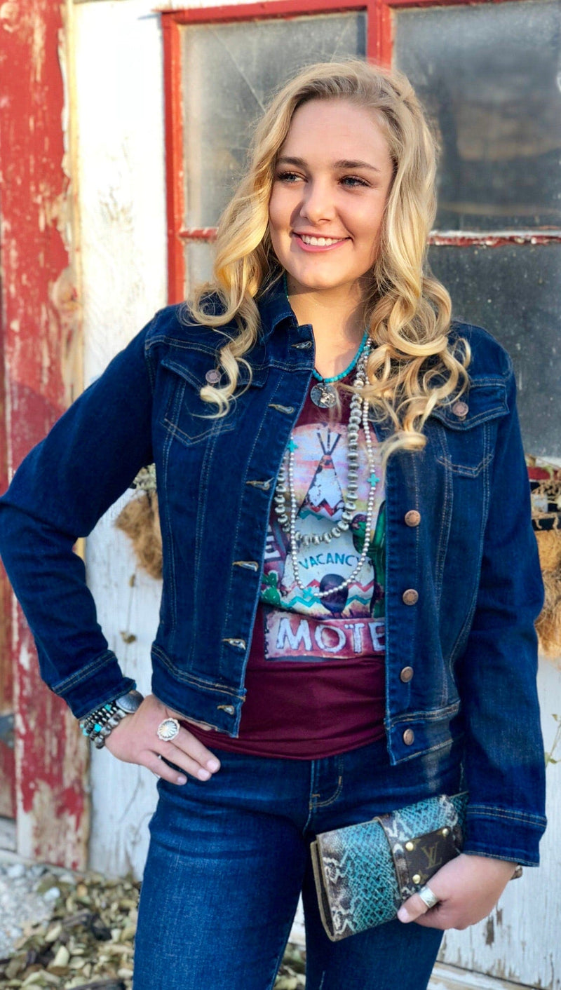 Shop Envi Me Tops and Tunics The Wasatch Front Denim Jacket