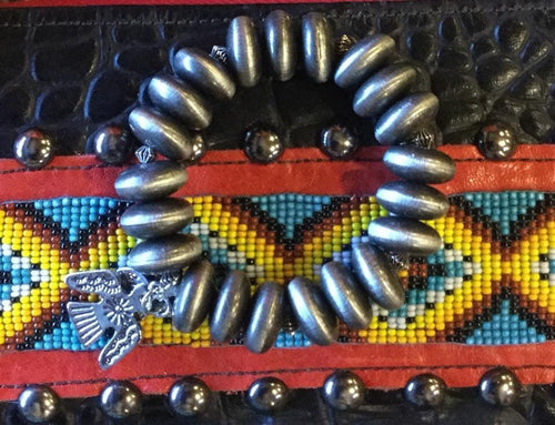Shop Envi Me Jewelry Silver / Silver The West Of Deming Silver Navajo Pearl Bracelet