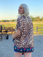 Shop Envi Me It's T-shirt Kinda Day The Western Ways Cheetah Poncho Top