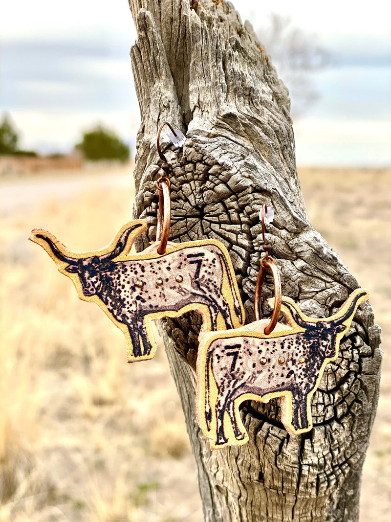 Shop Envi Me Earrings The Wild Longhorn Leather Earring