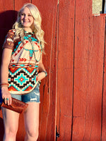 Shop Envi Me Tops and Tunics The Zia Steerhead Aztec Top