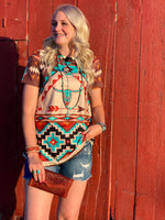 Shop Envi Me Tops and Tunics The Zia Steerhead Aztec Top