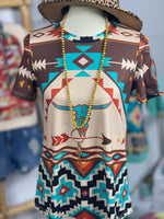 Shop Envi Me Tops and Tunics The Zia Steerhead Aztec Top