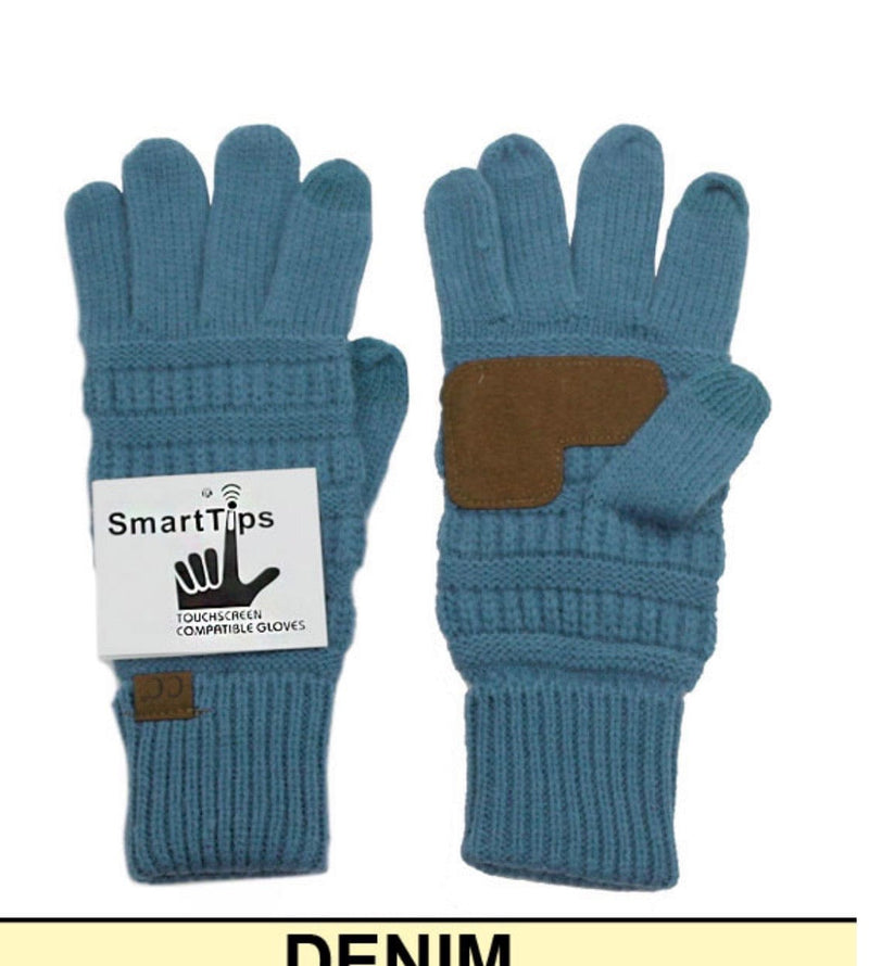 Shop Envi Me Accessories Denim Blue Warm CC Gloves!