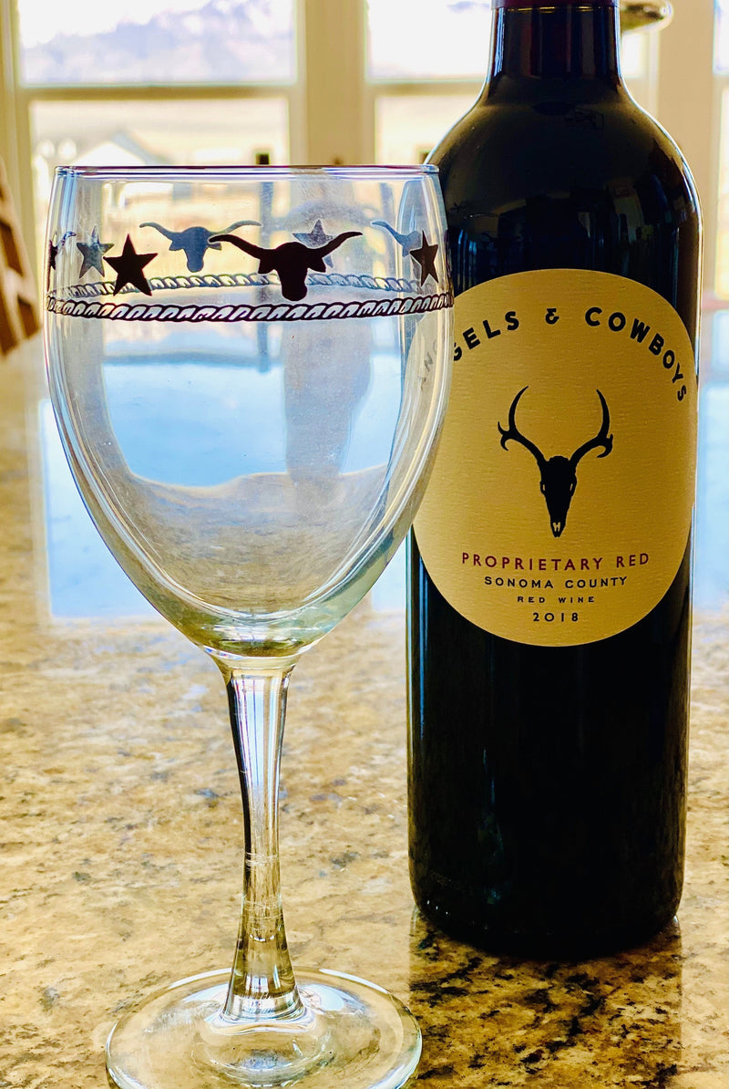 Shop Envi Me Accessories Western Longhorn & Stars Goblet Glasses